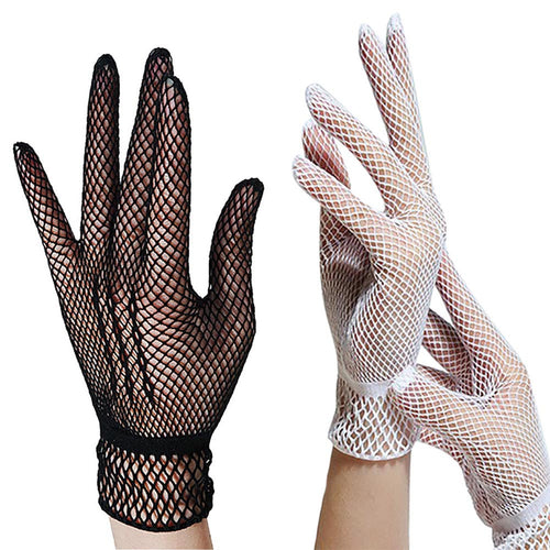 2017 Fashion Fishnet Gloves Women Summer UV-Proof Driving For Thin Gloves Mesh Black White luva motociclista