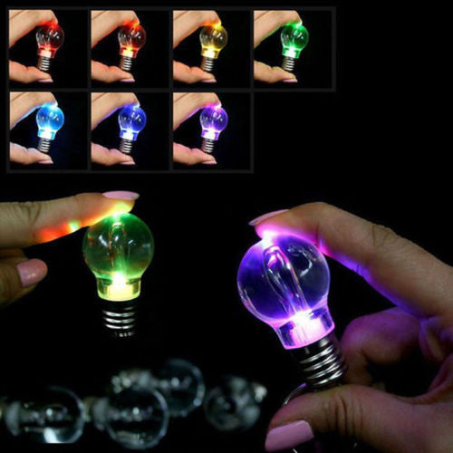 Buy One Get One Free !!  Cute Led Glowing Bulbs Color Changing Key Ring Keychain Creative Gift Sports Keyring