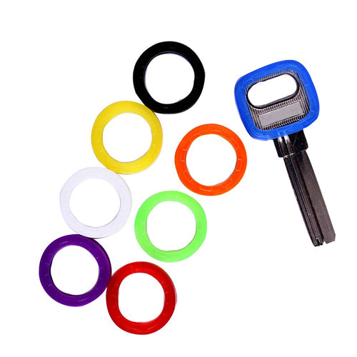 Bright Colors Hollow Silicone Key Cap Covers Topper Keyring Random Color